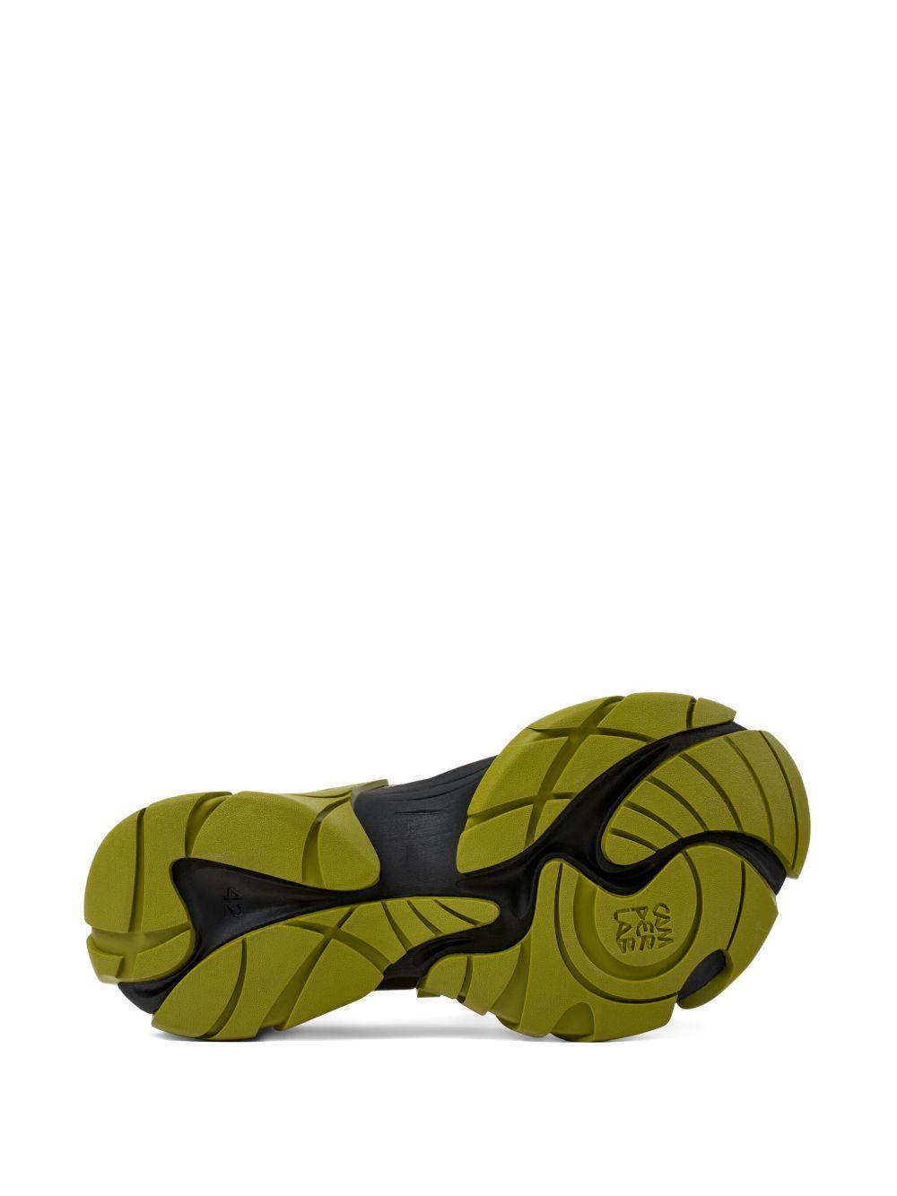 Sneakers Tormenta scolpite verde oliva e grigie 
