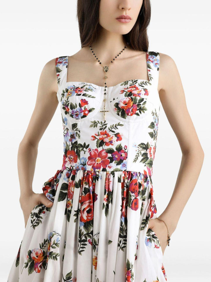 Abito midi a fiori 