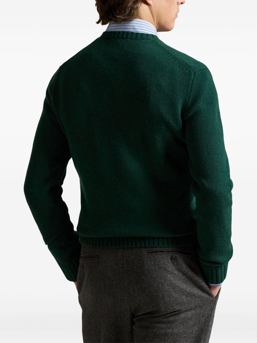 Maglione verde in lana