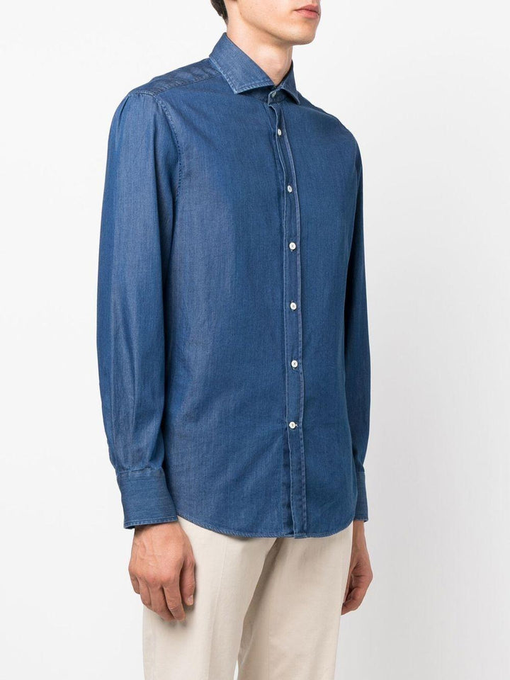 Camicia denim a maniche lunghe 