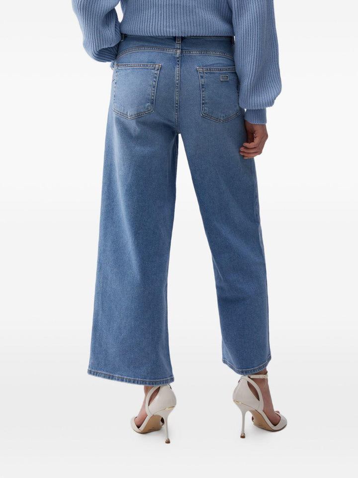 Jeans dritti a vita alta 