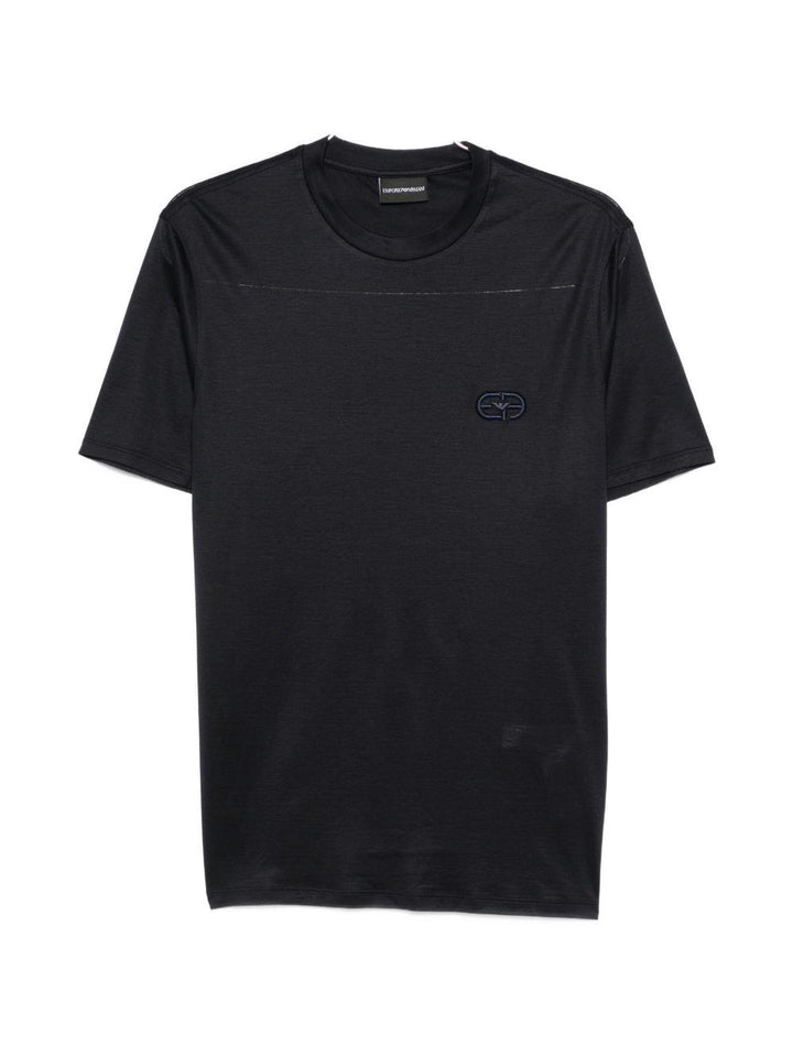 T-shirt blu navy con logo 