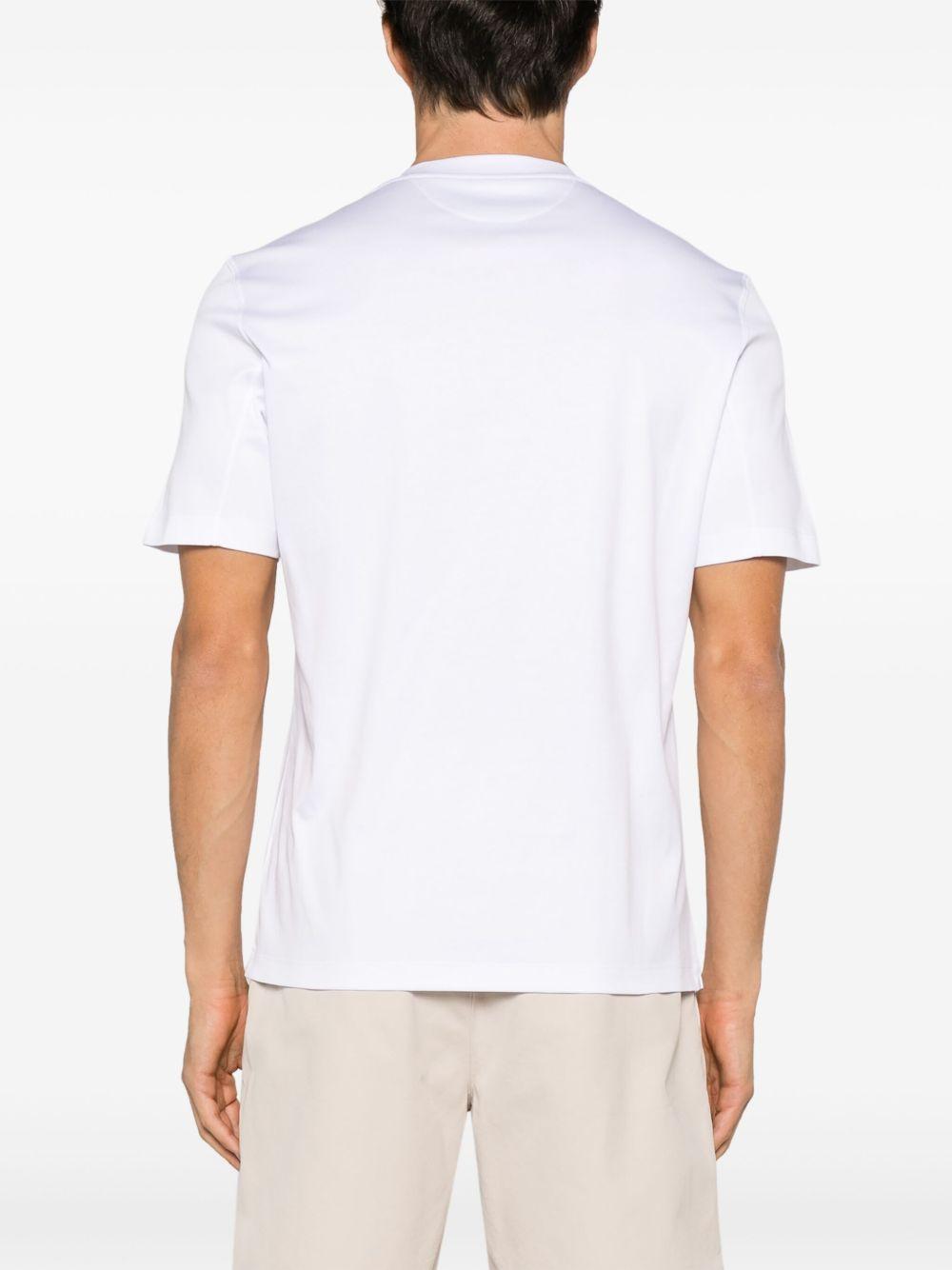 T-shirt girocollo bianca con logo 