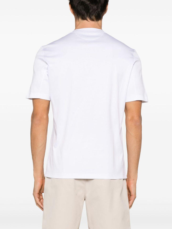 T-shirt girocollo bianca con logo 