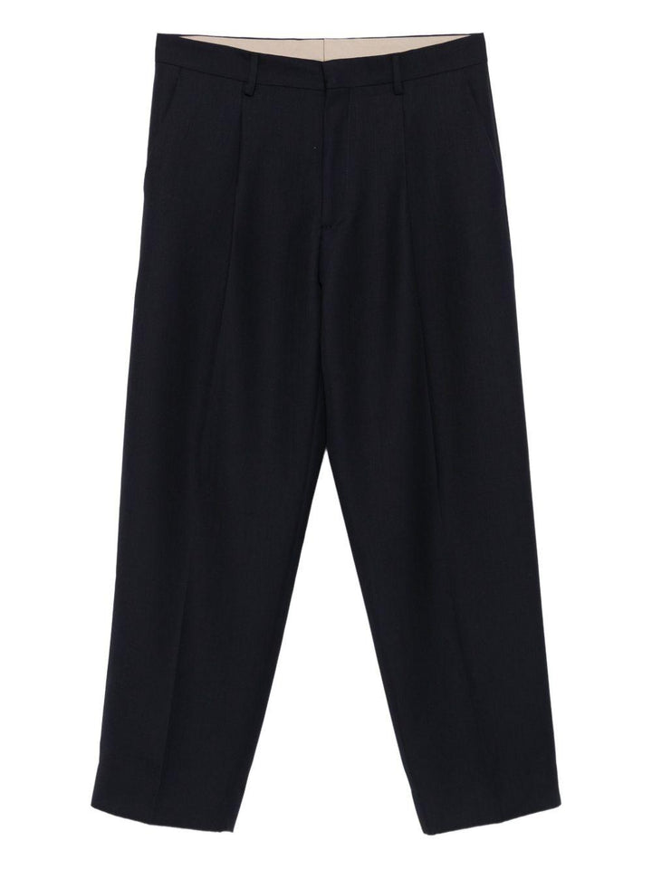 Pantaloni blu navy plissé