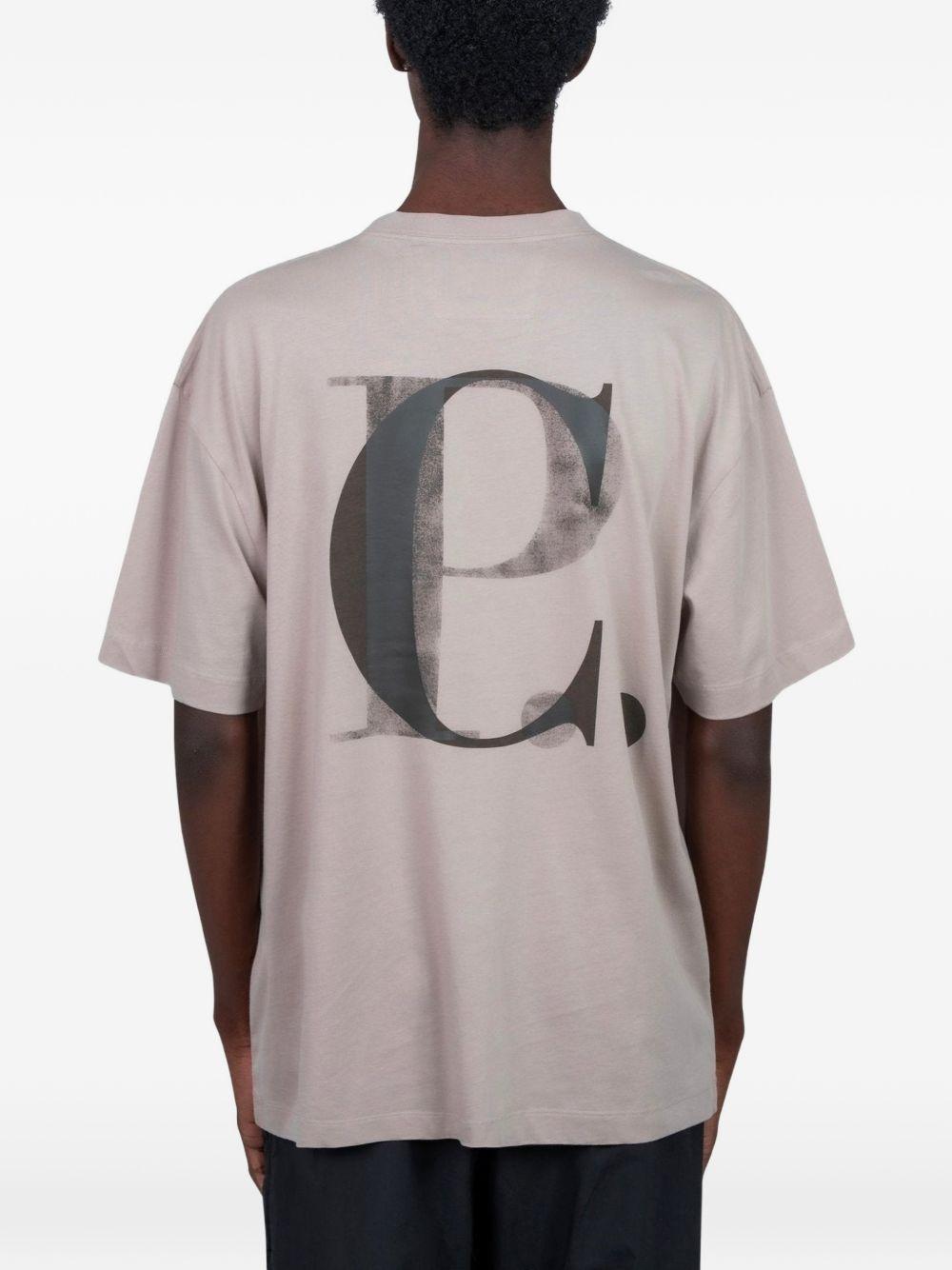 T-shirt con logo tortora 