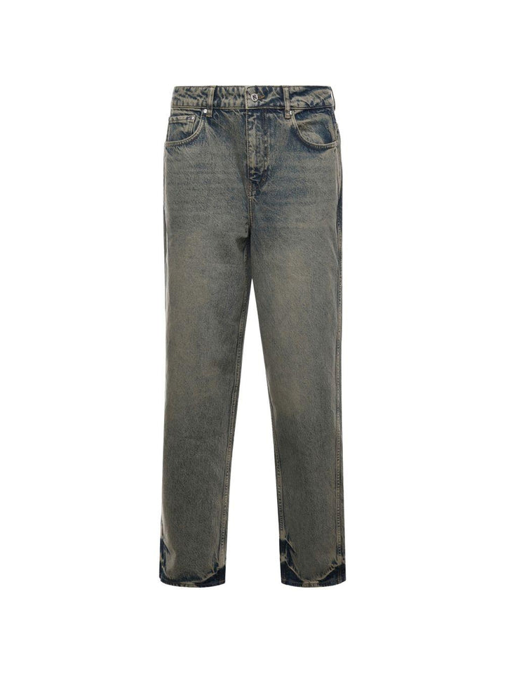 Jeans grigio scuro con bottoni 