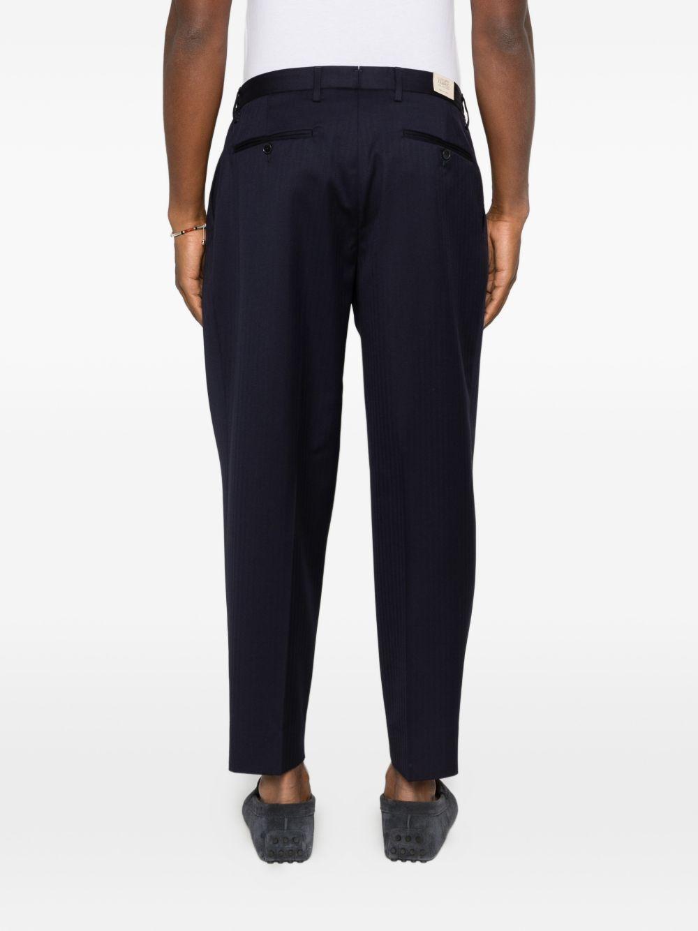 Pantaloni Portobello blu navy plissè 