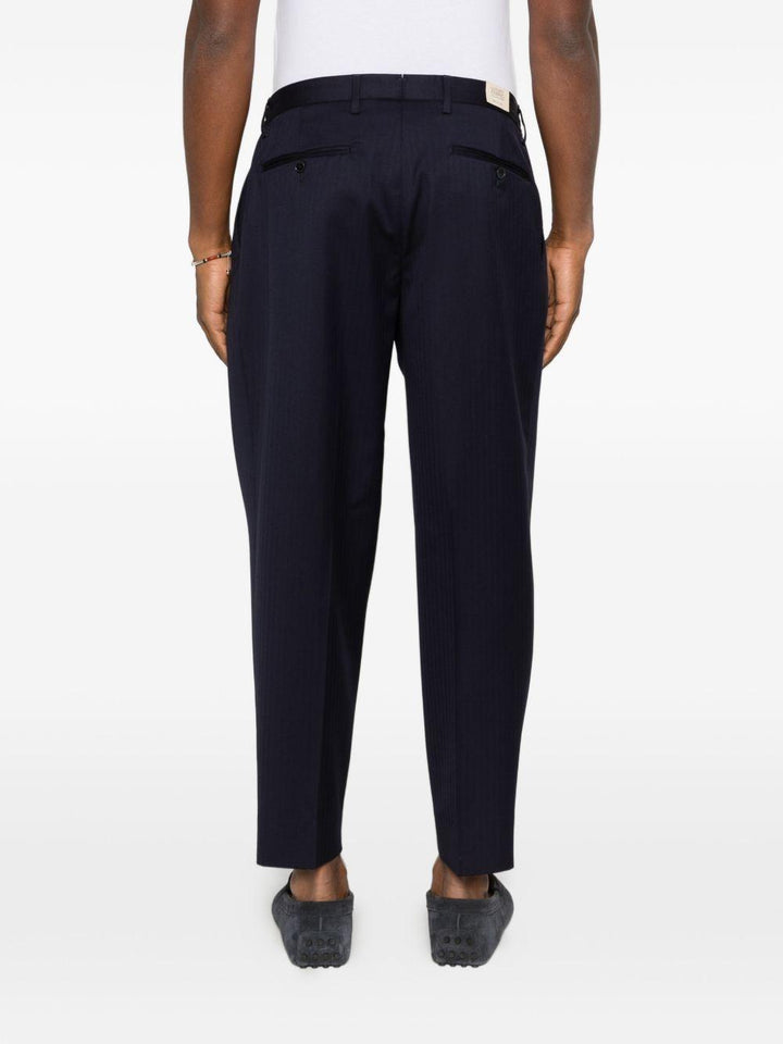 Pantaloni Portobello blu navy plissè 