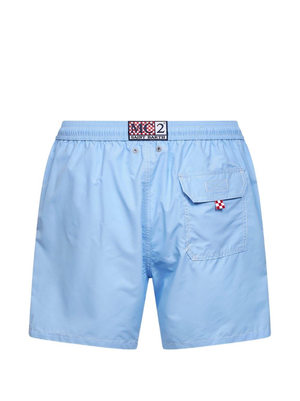Costume da bagno azzurro con coulisse 
