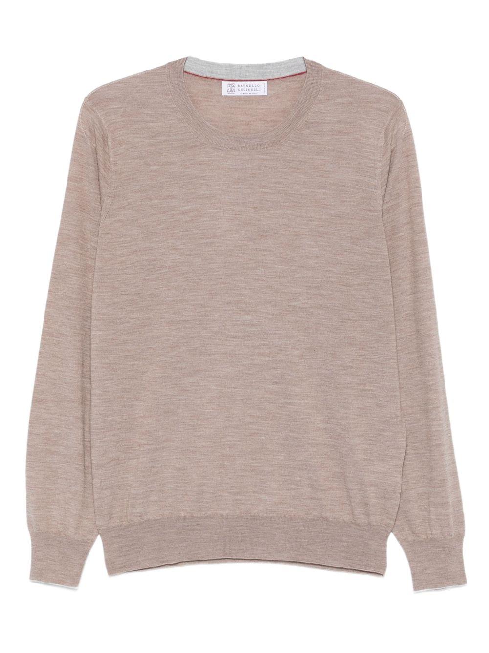Maglione beige in cashmere 