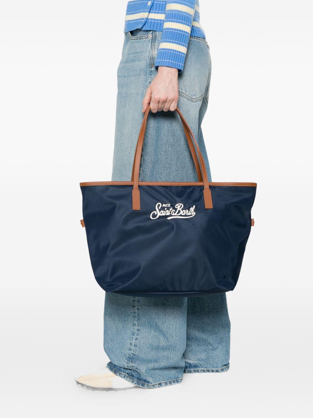 Borsa tote Lou con logo ricamato 
