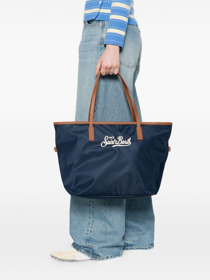 Borsa tote Lou con logo ricamato 