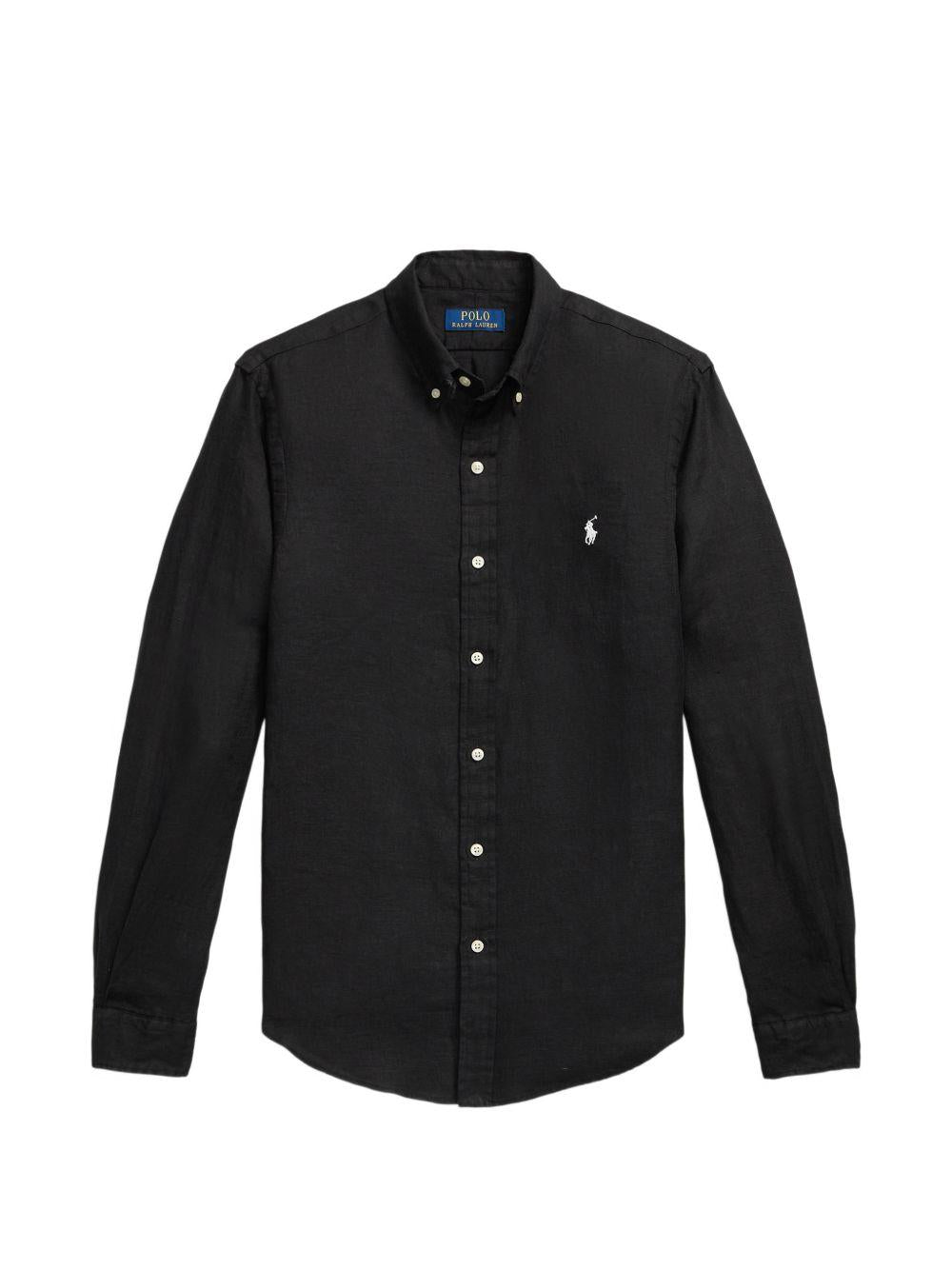 Camicia nera in lino 