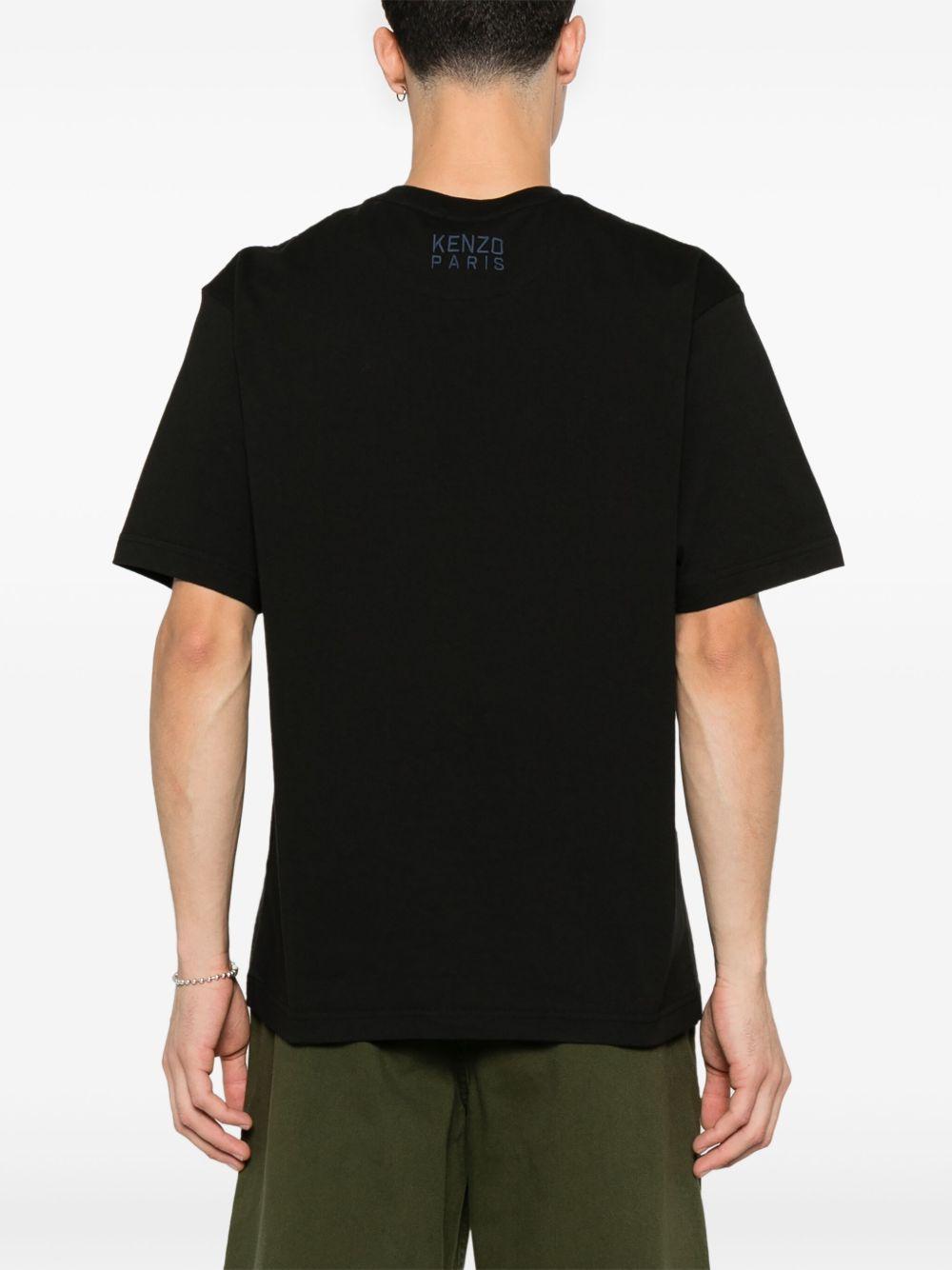T-shirt nera happy tiger patch 