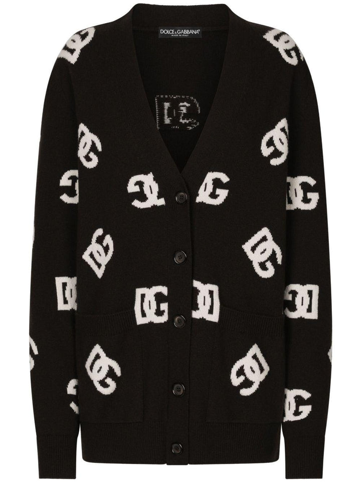 Cardigan con logo 