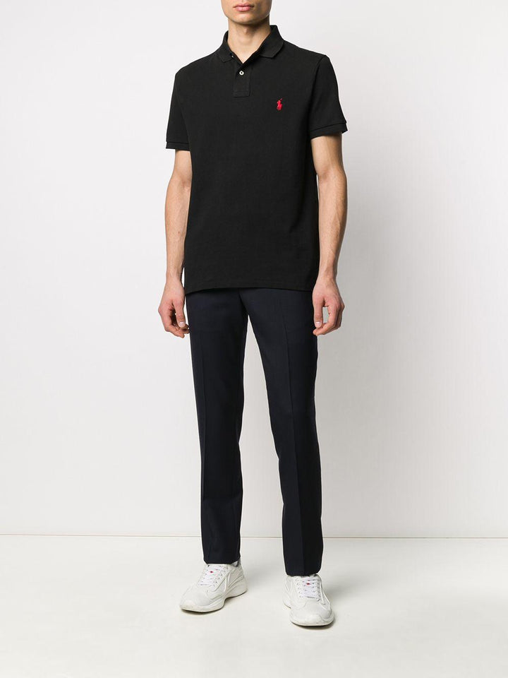 Polo con ricamo nera 