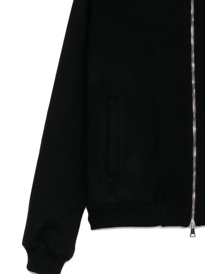 Bomber nero con zip 