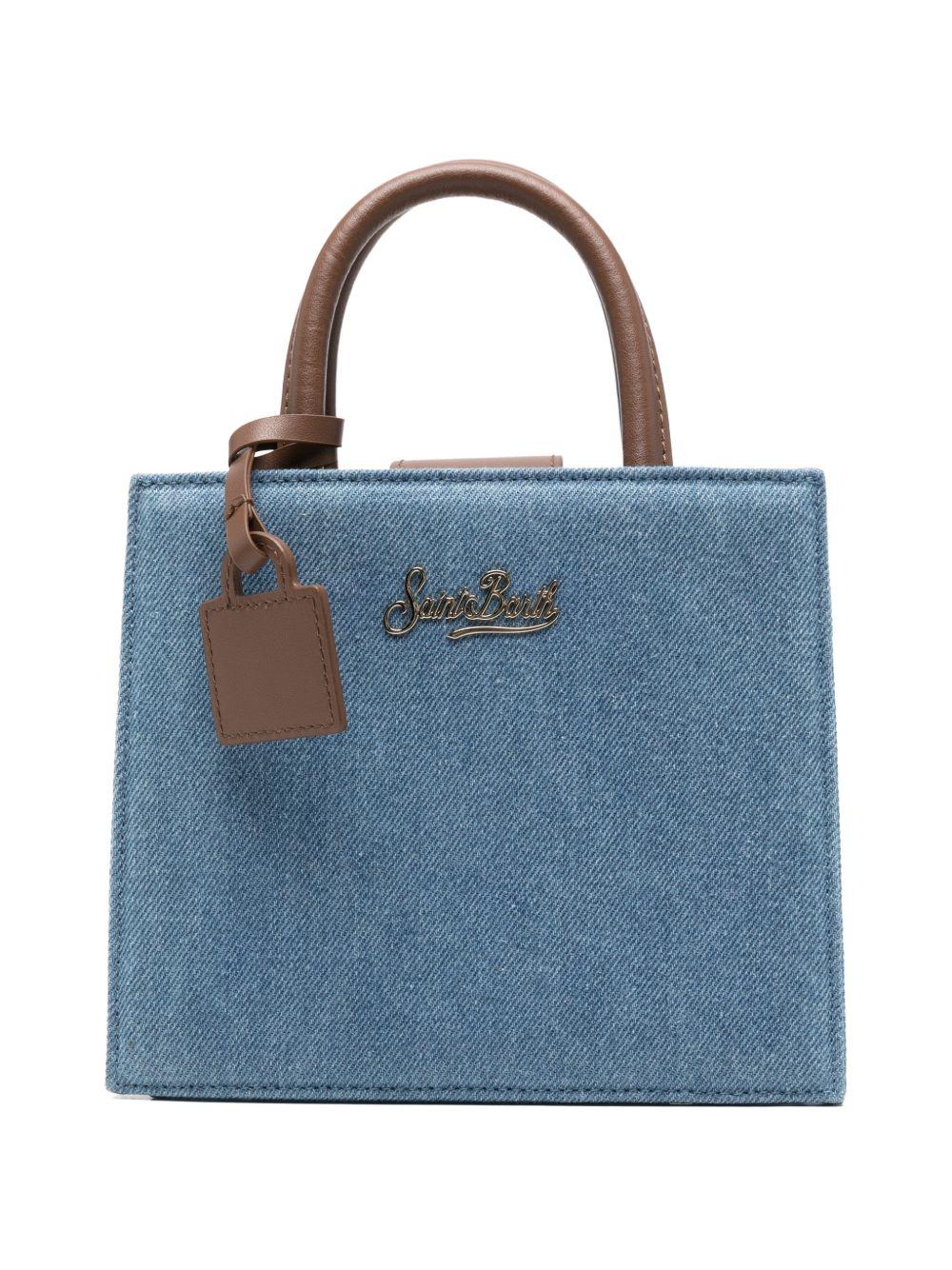 Borsa tote Zalina mini con placca logo 