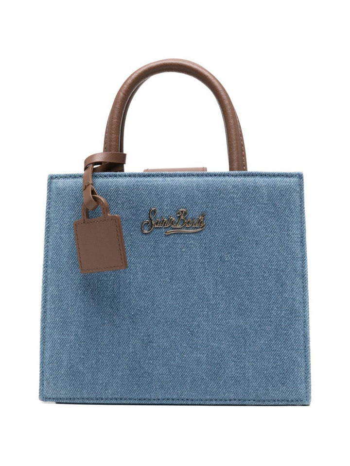 Borsa tote Zalina mini con placca logo 