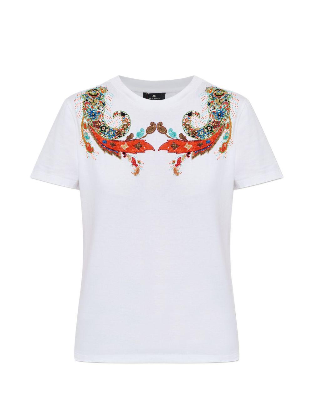T-shirt con stampa paisley 