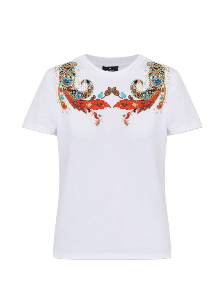 T-shirt con stampa paisley 