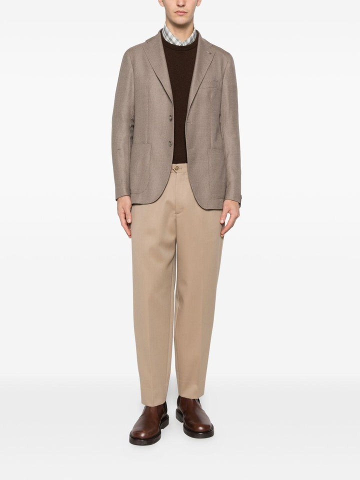 Pantaloni beige con vita elasticizzata