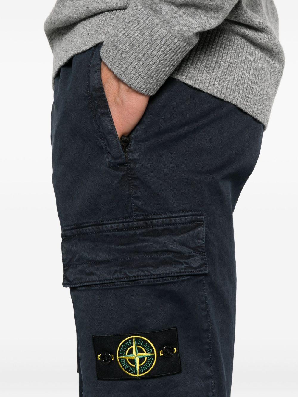 Cargo blu con orli elasticizzati 
