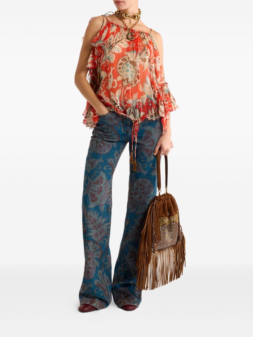 Jeans a fiori 
