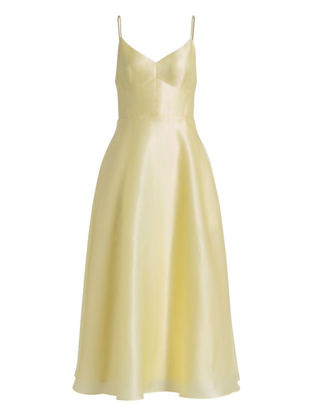 Abito midi con spalline e scollo a V 