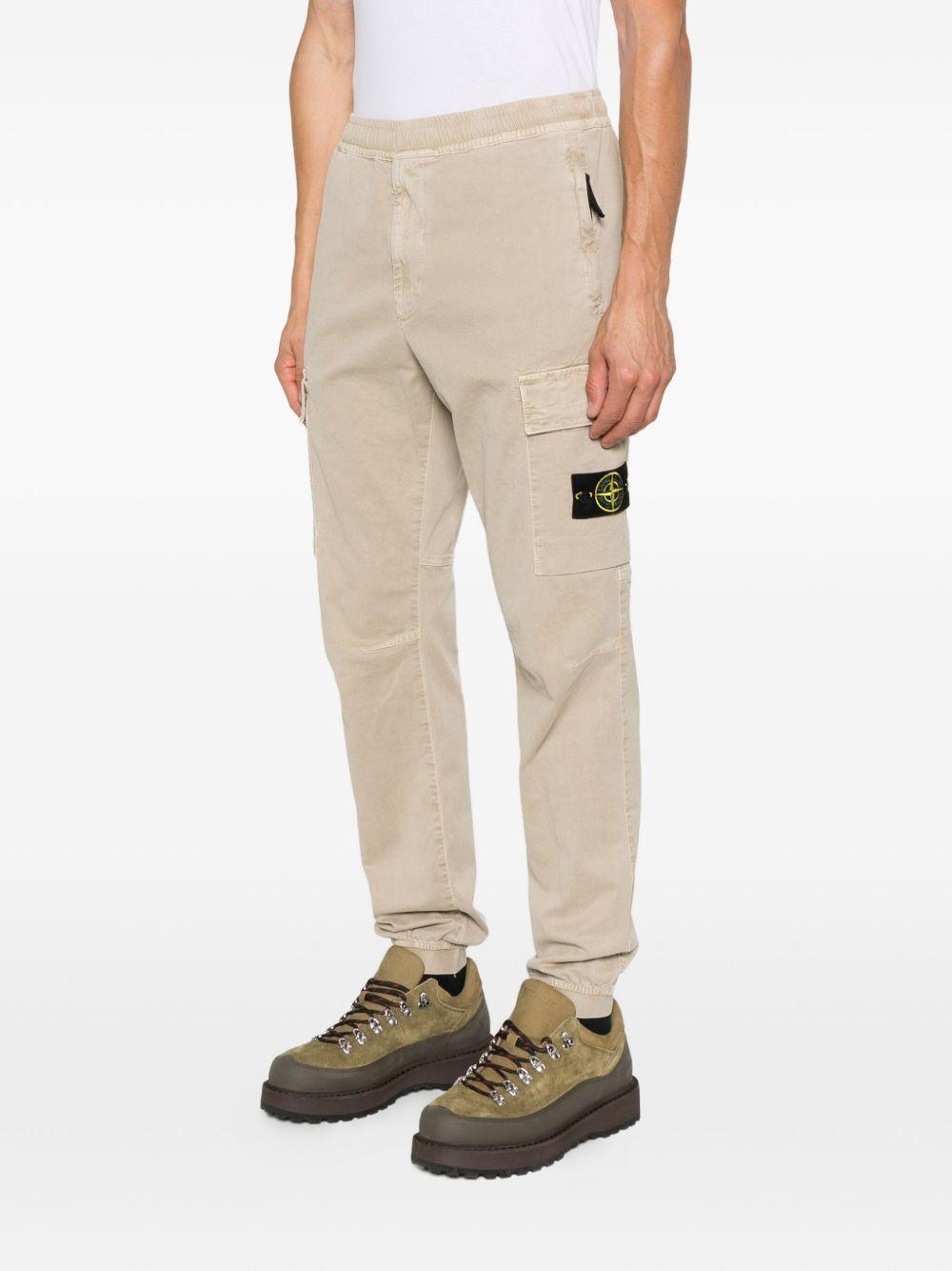 Cargo beige con orli elasticizzati 