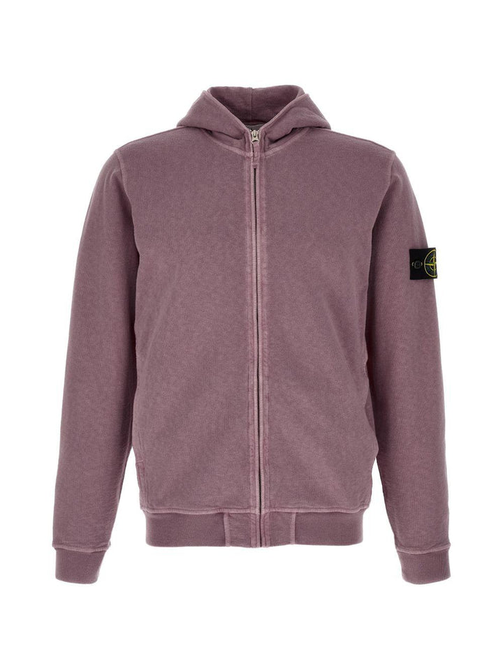 Felpa con cappuccio purple 