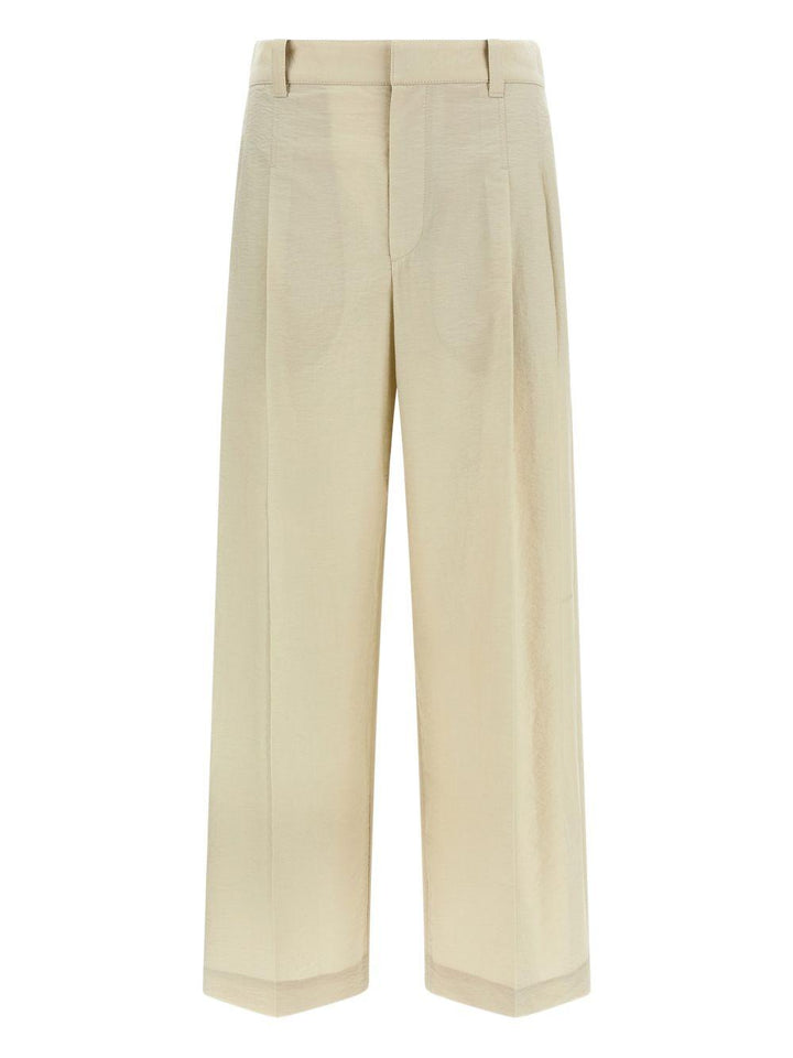 Pantaloni con pieghe frontali 