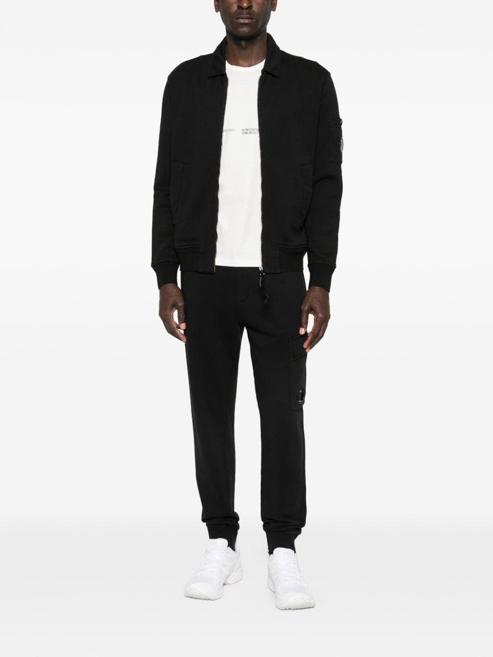 Felpa con zip nero 
