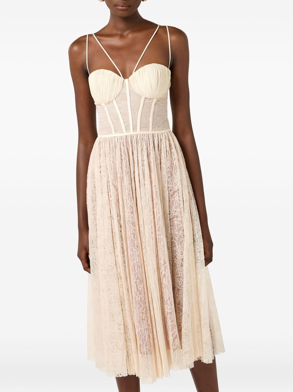 Abito midi in pizzo 