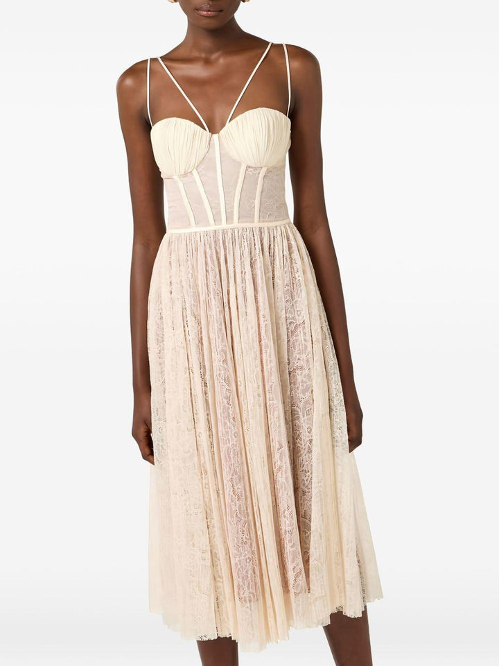 Abito midi in pizzo 