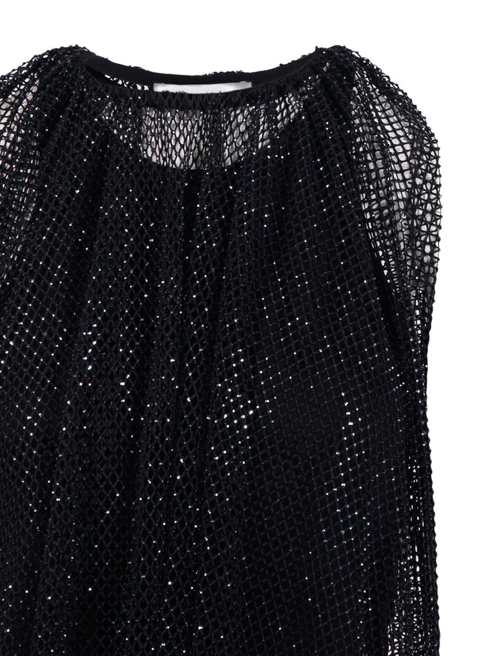 Top in rete con cristalli Nodo 