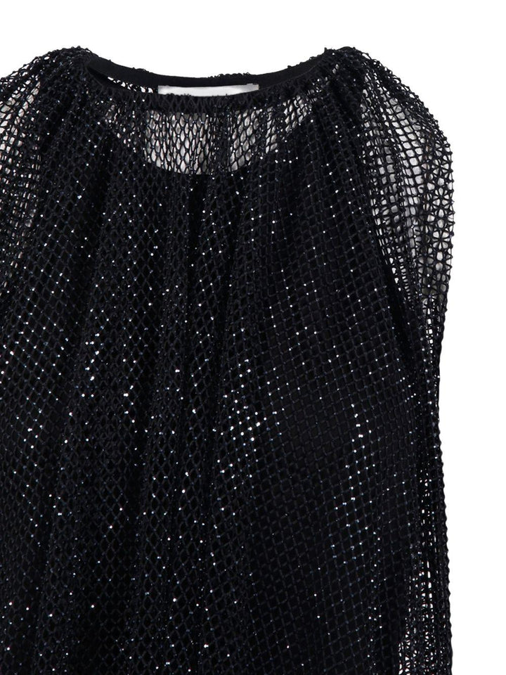 Top in rete con cristalli Nodo 