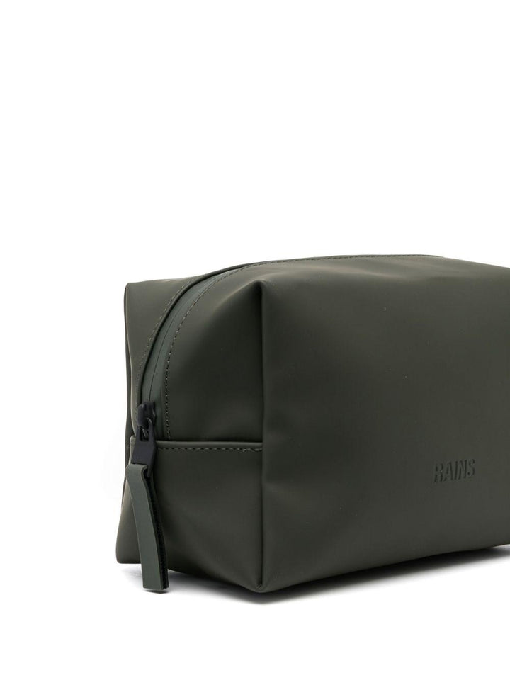 Trousse da bagno verde con zip 