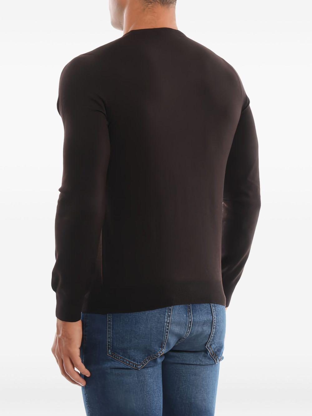 Maglione a girocollo marrone 