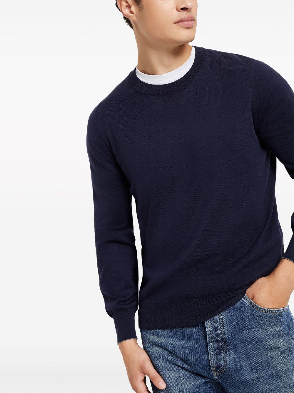 Maglione girocollo blu navy 