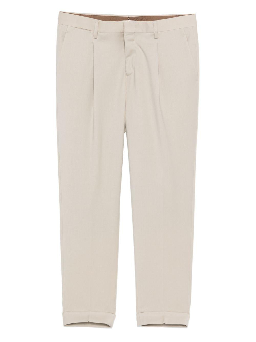Pantaloni plissé beige 