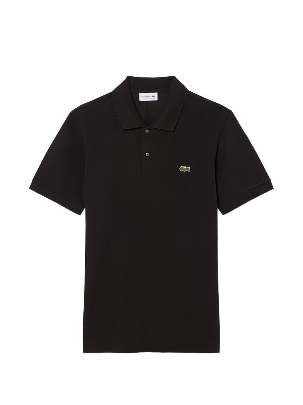 Polo marrone in piqué 