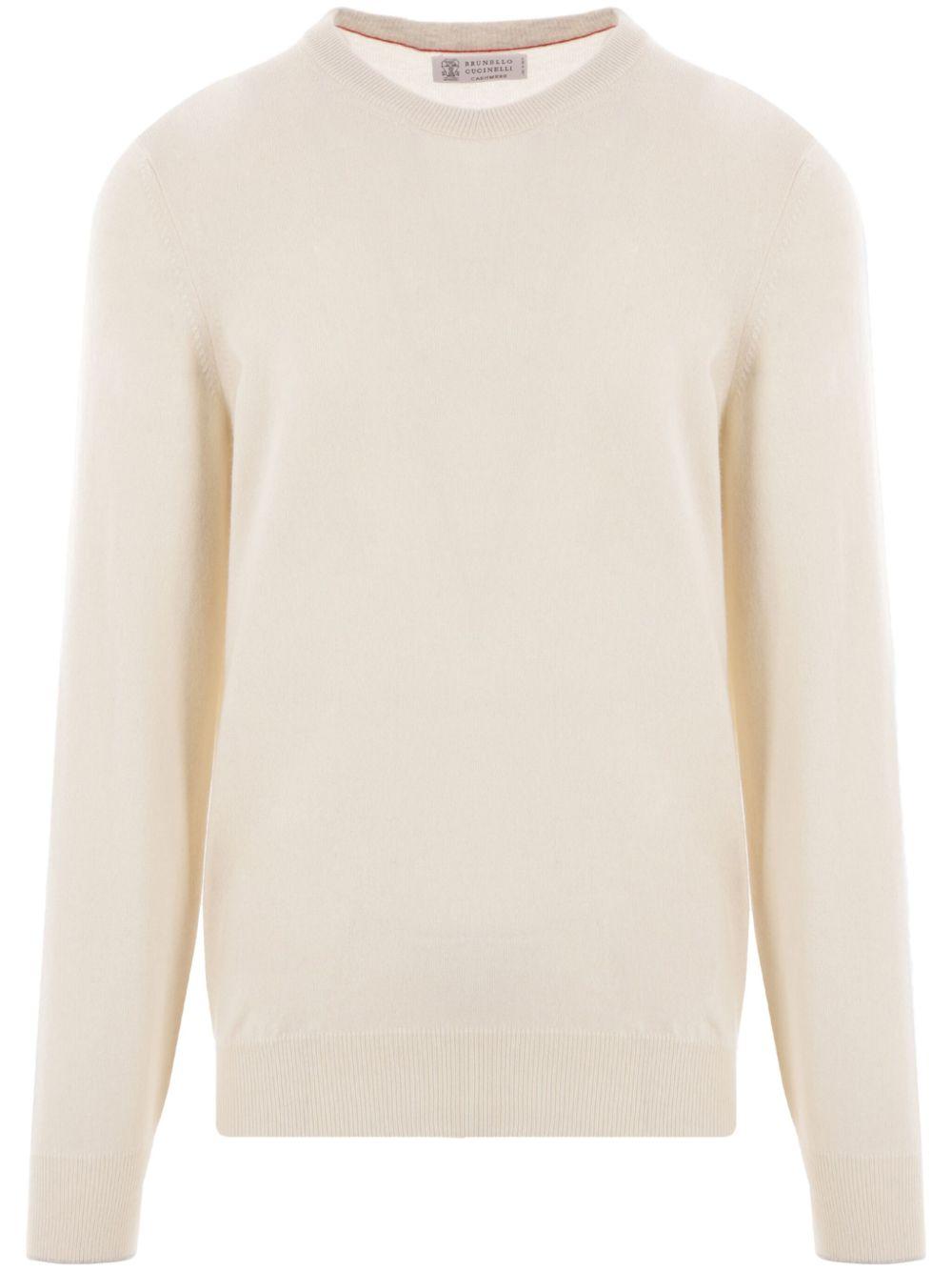 Maglione ecrù in cashmere 