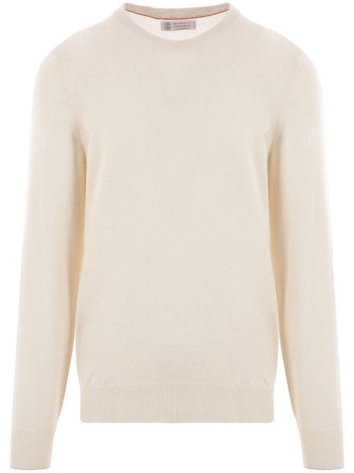 Maglione ecrù in cashmere 