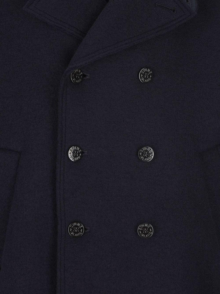 Cappotto caban doppio petto nero 