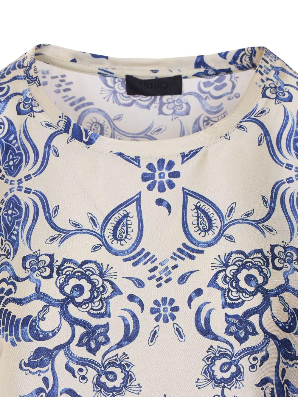 T-shirt girocollo con stampa 