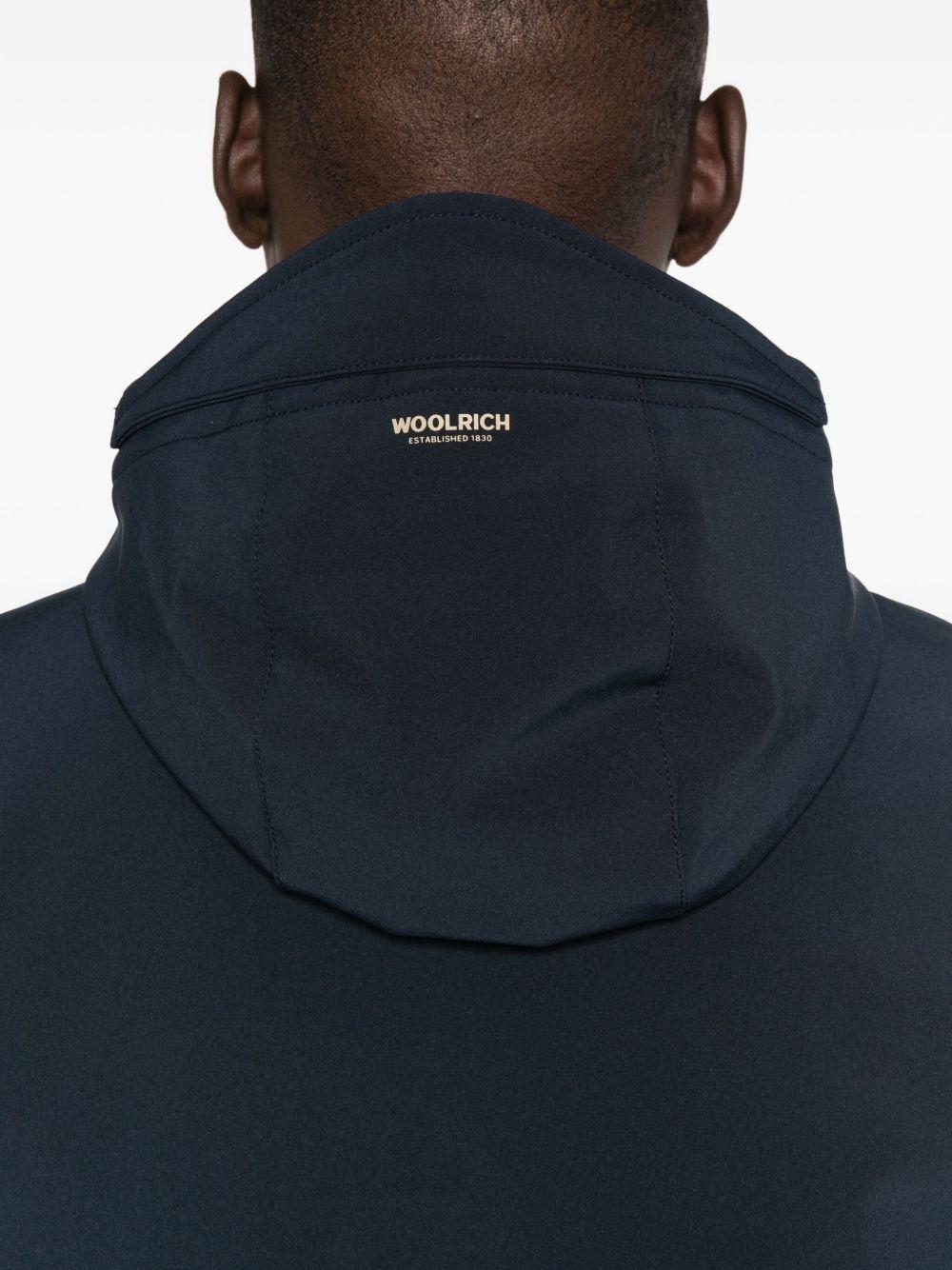 Giaccone con cappuccio blu navy 