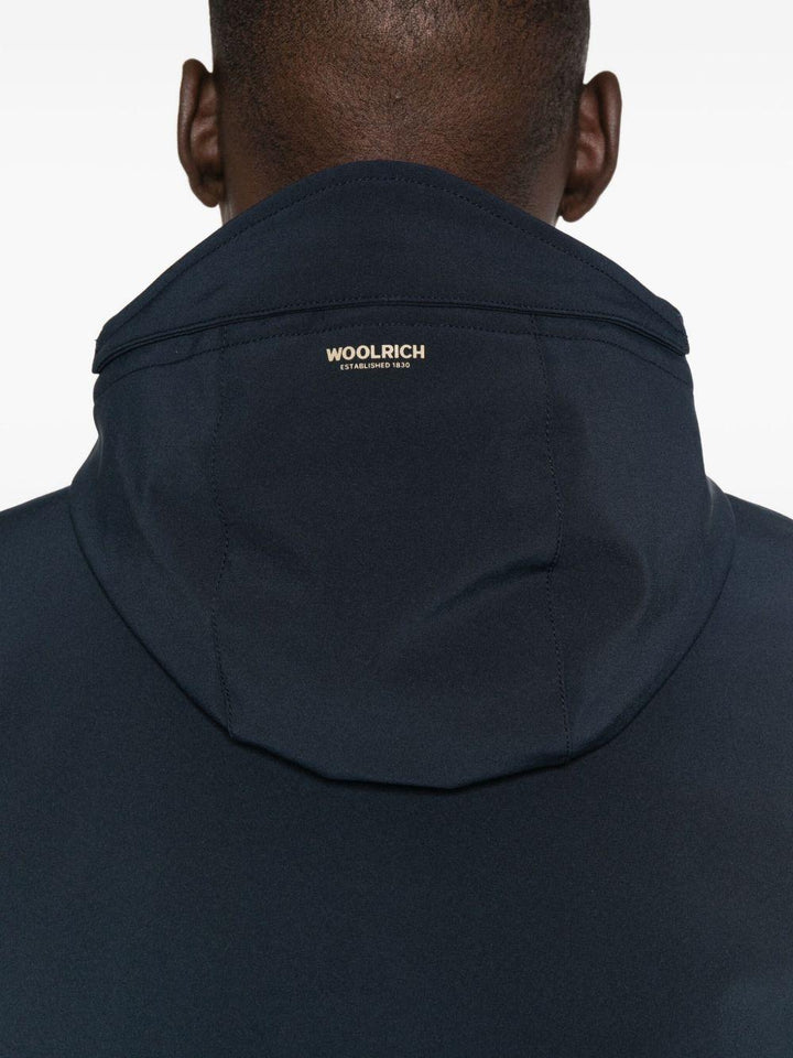 Giaccone con cappuccio blu navy 