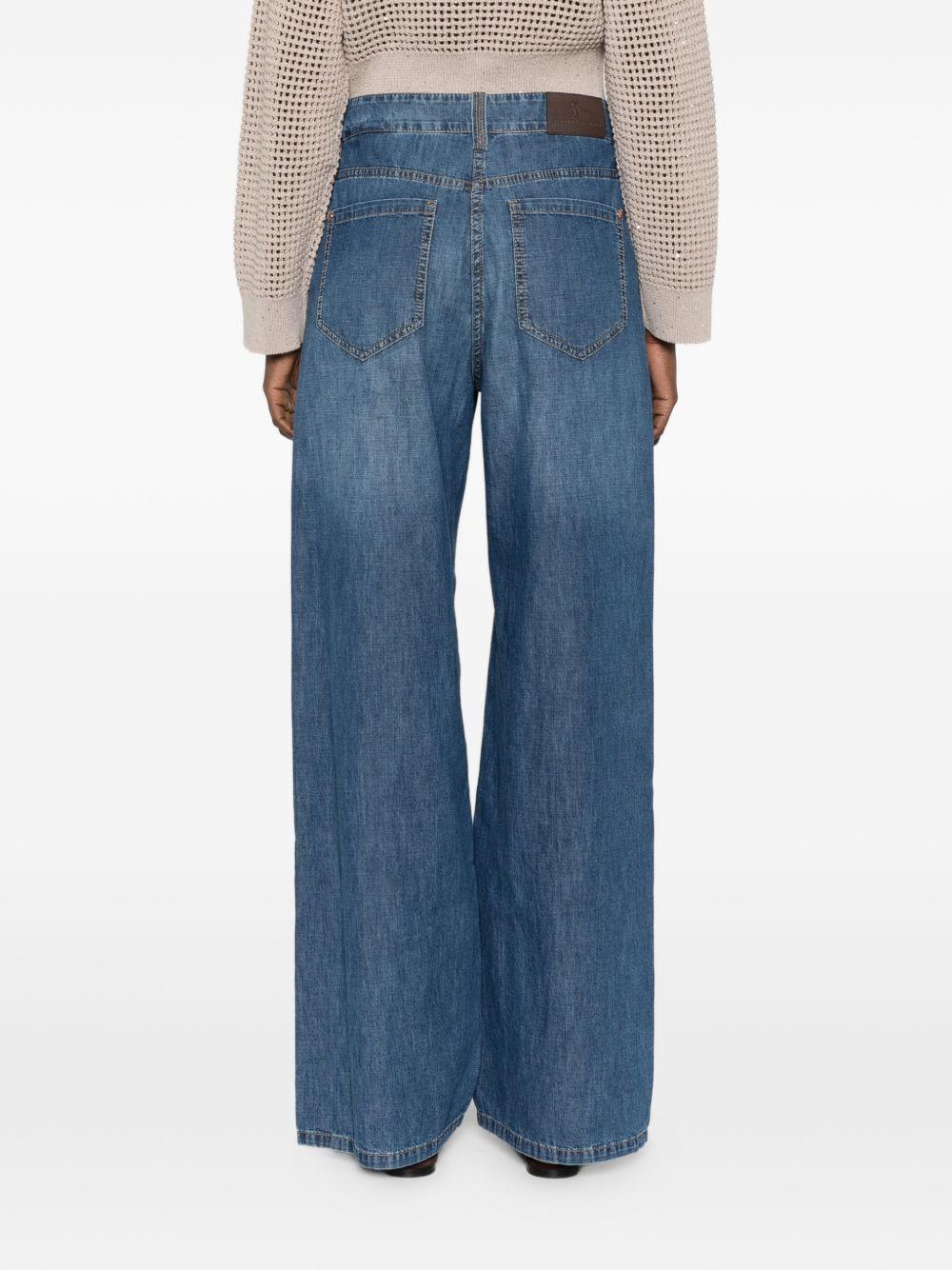 Jeans con design a cinque tasche 